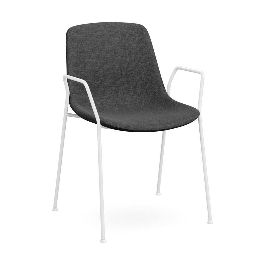 JJ_4_Leg_Arm_Chair_Charcoal_Fabric_White_Frame_FV_900x900_01