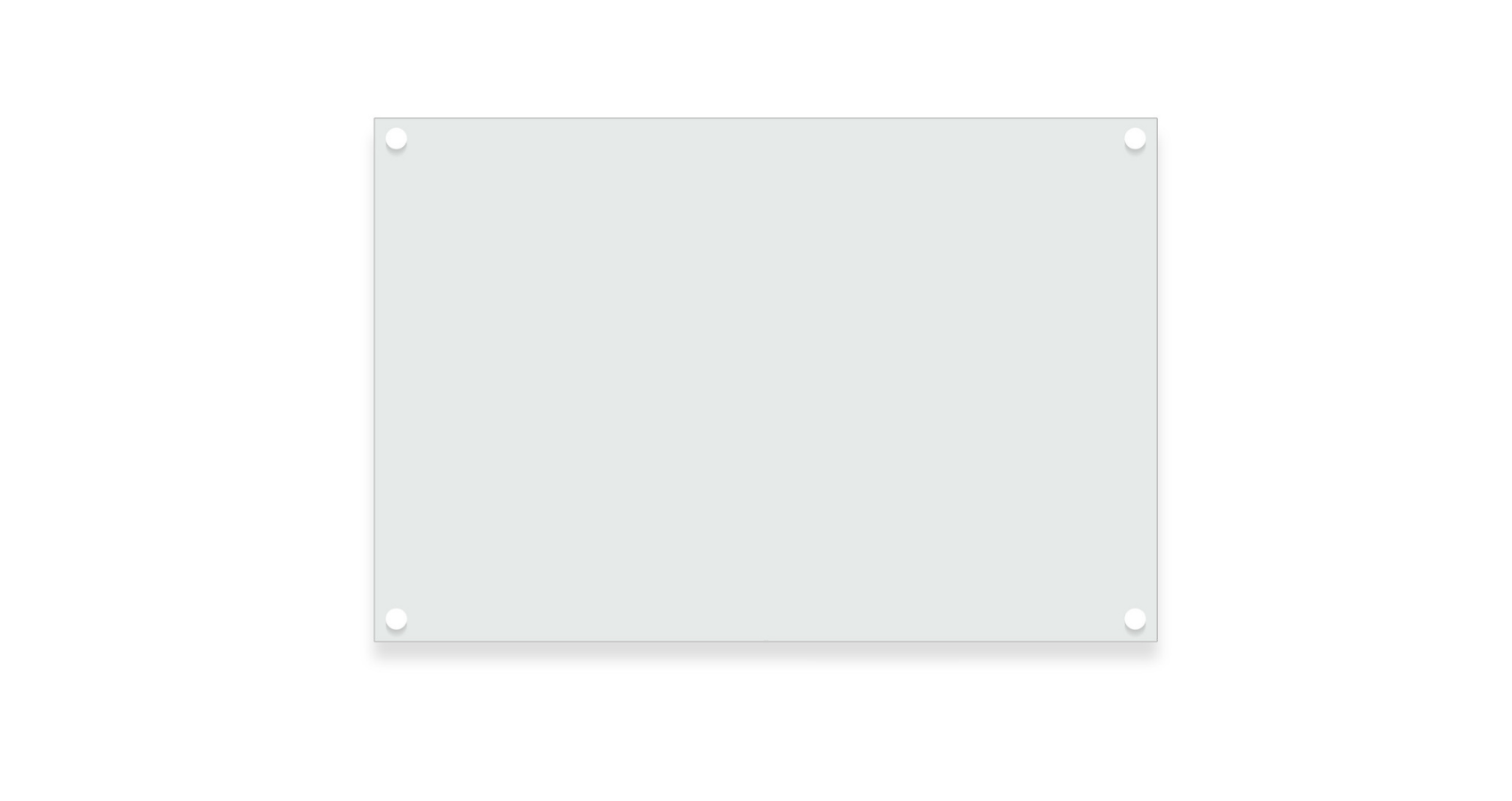 Glass Board 18x12 White