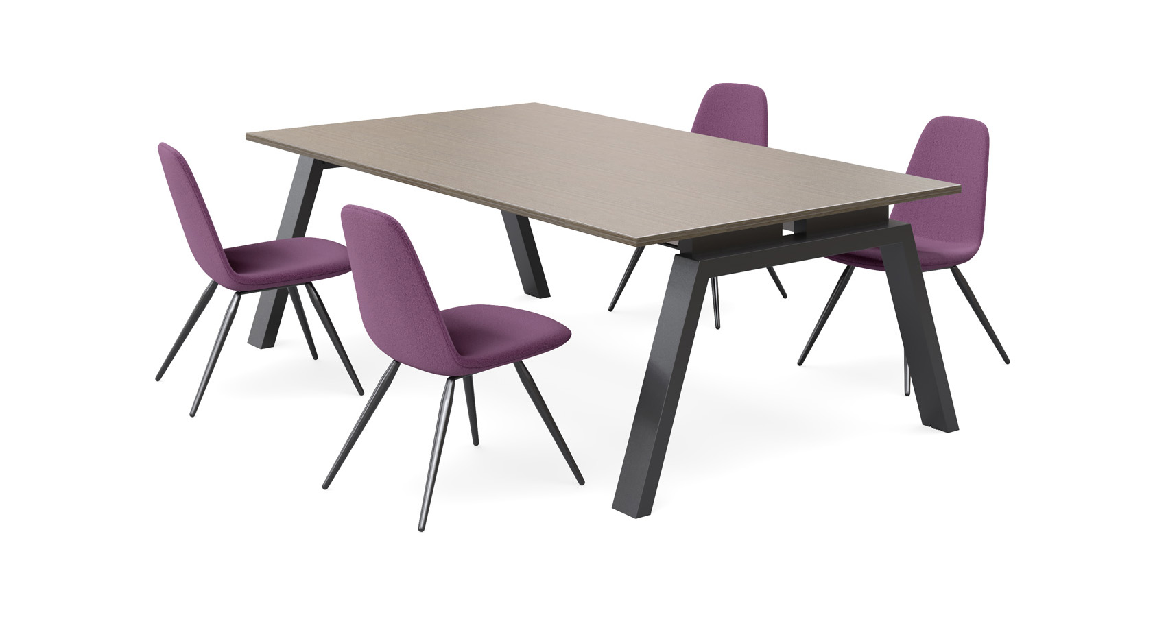 Keywork Meeting Table with Tang chairs