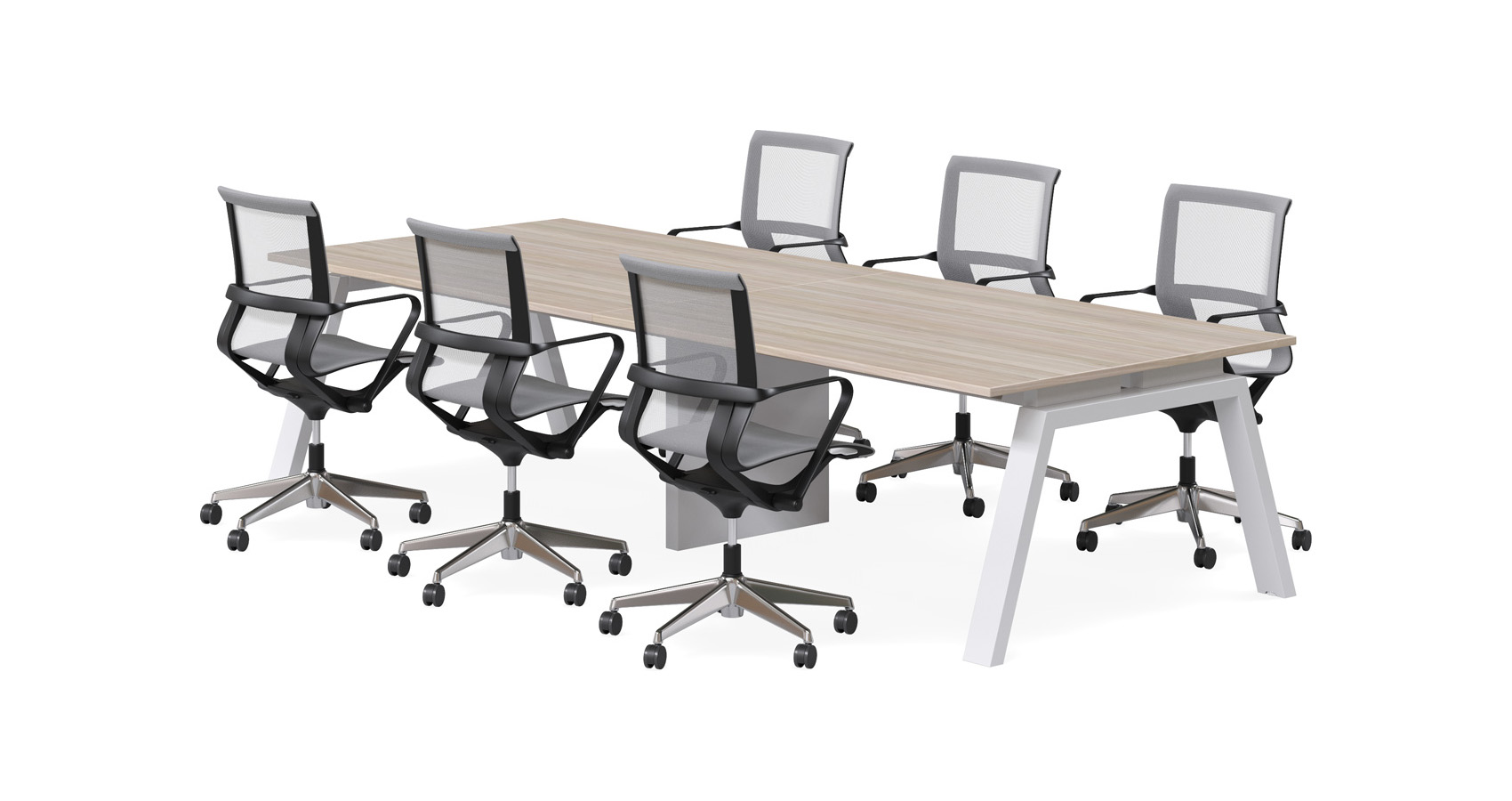 Keywork Meeting 2 piece White Frame and Zed Chairs