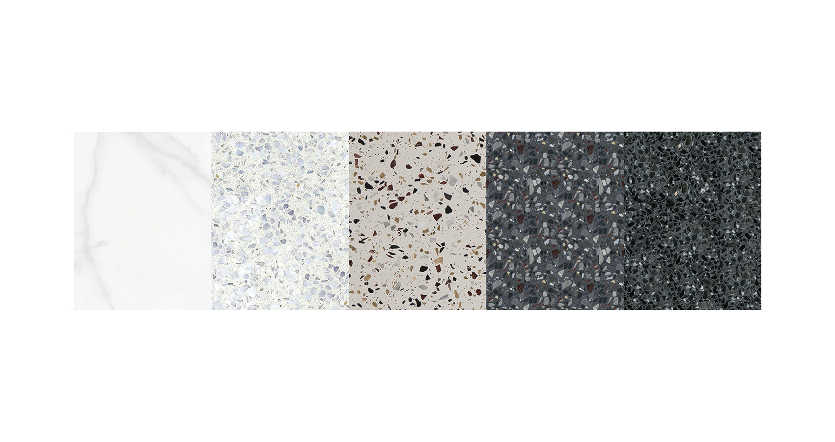 Cosmopolitan Table Top Porcelain and Terrazzo Finishes