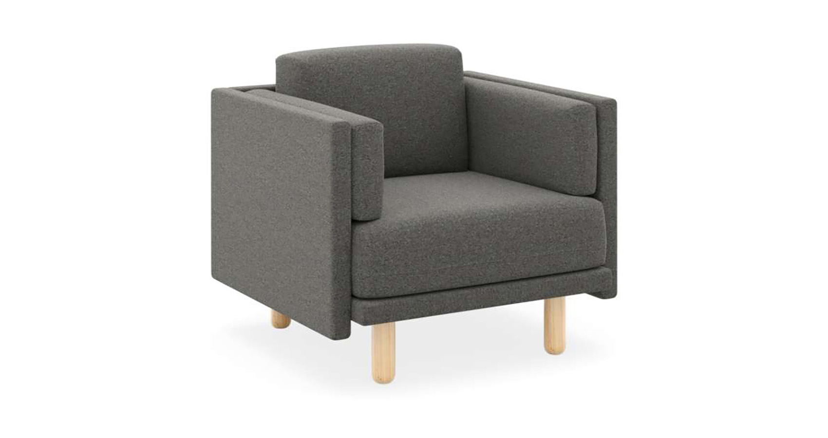 Benj Low 1 Seater Charcoal FV