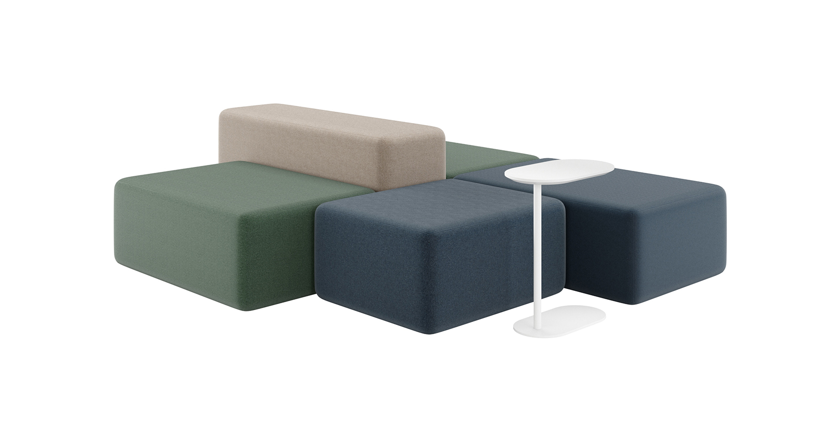 Byte side table and Sofi Ottoman setting