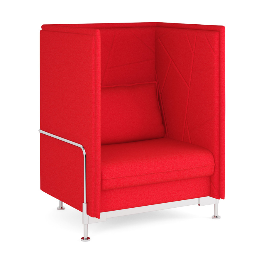 Hush High Back Red 1 Seater FV