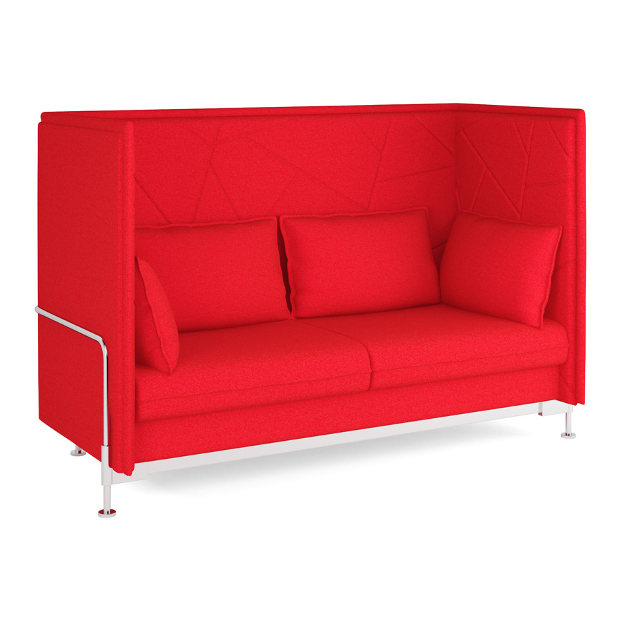 Hush High Back Red 3 seater FV