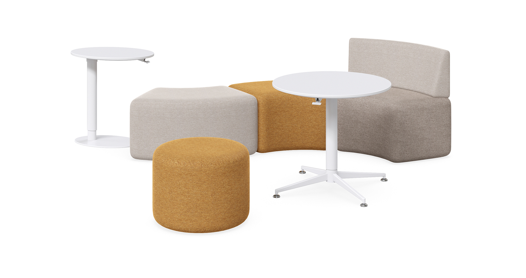 Rize Tables and Sofi Ottoman setting