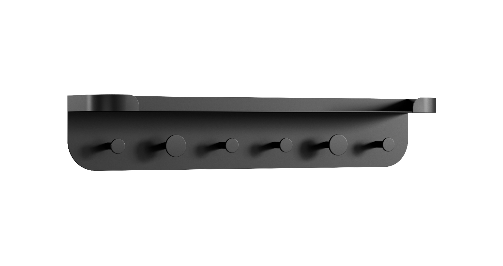 Buddi Coat Hook and Shelf in black