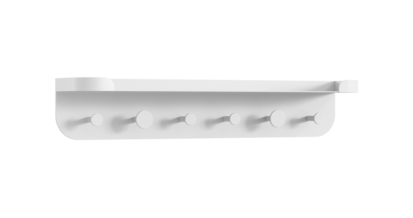 Buddi Coat Hook and Shelf in White