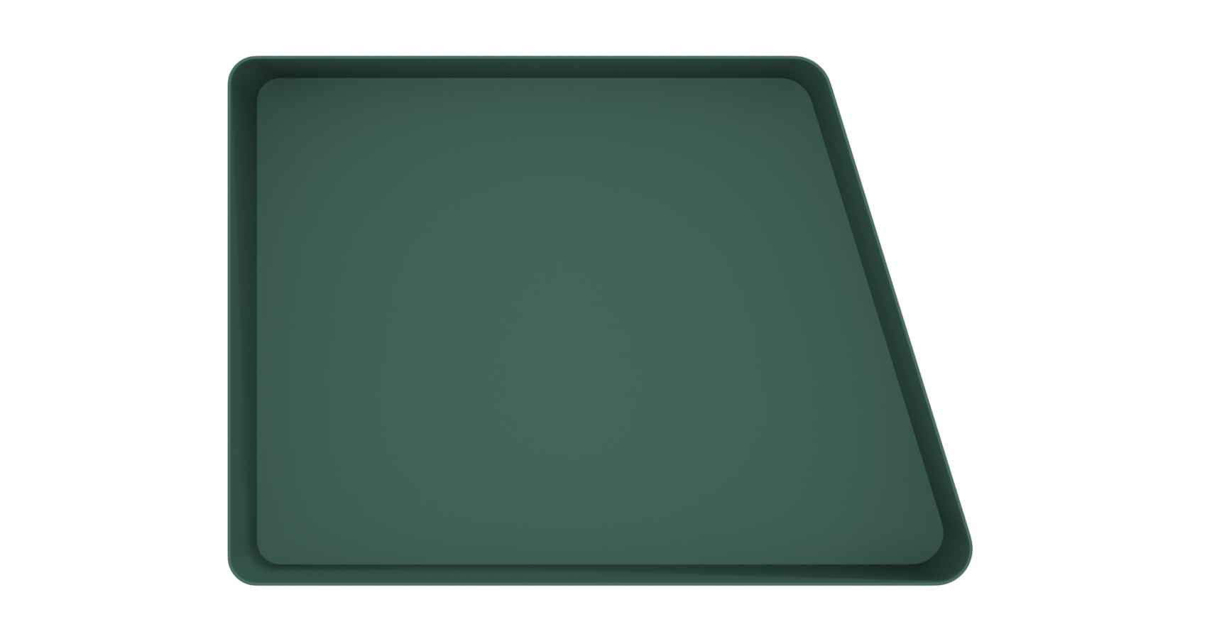 Pixa Wall Mounted closed shelf in green in direct front view