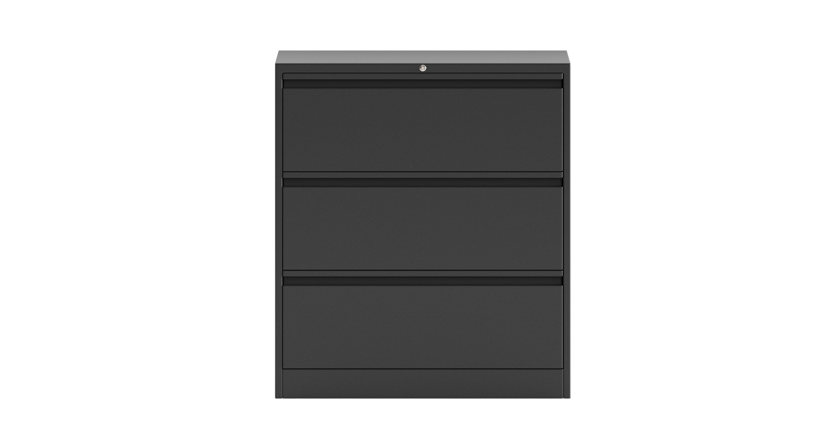 3 Drawer Lateral Filing Cabinet Black