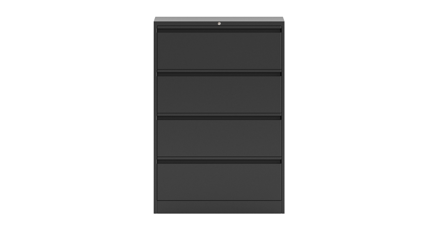 4 Drawer Lateral Filing Cabinet Black