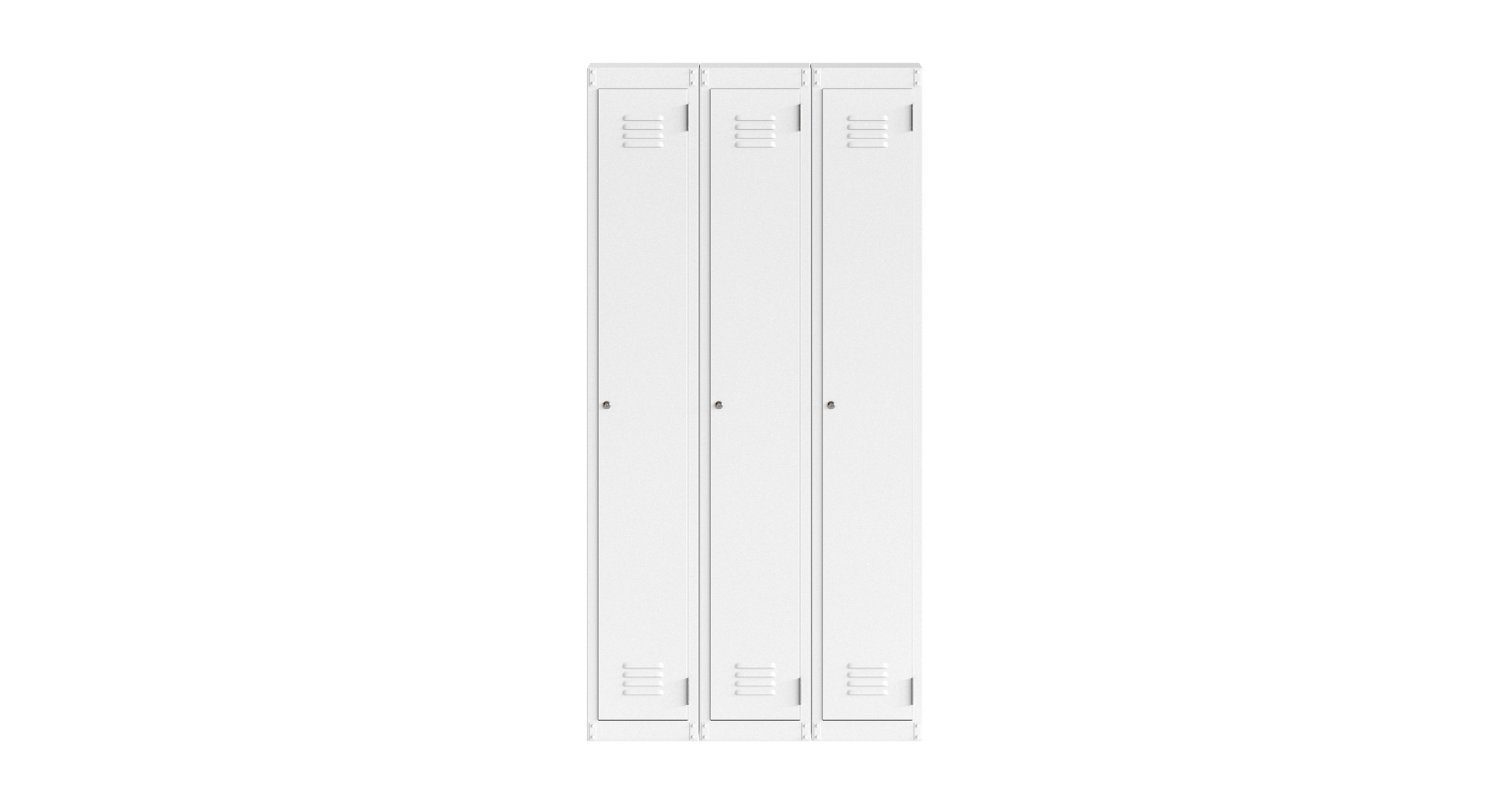 Locker 1 Door Bank 3 White