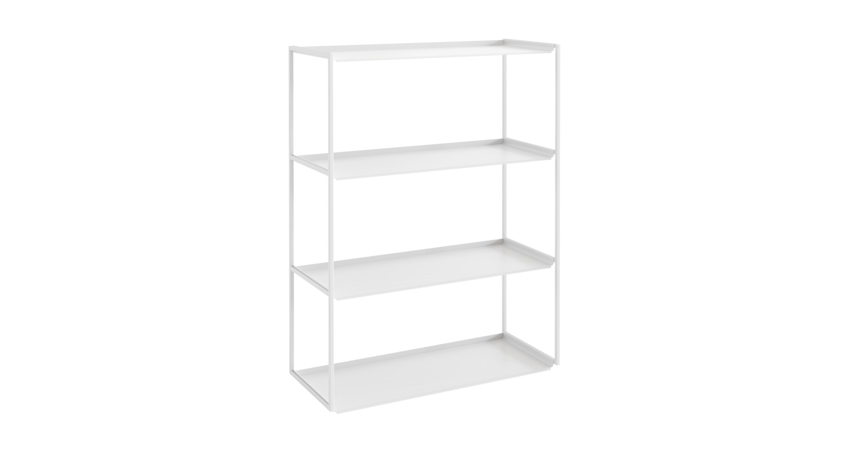 Sash Wall Shelf Triple in white in front view