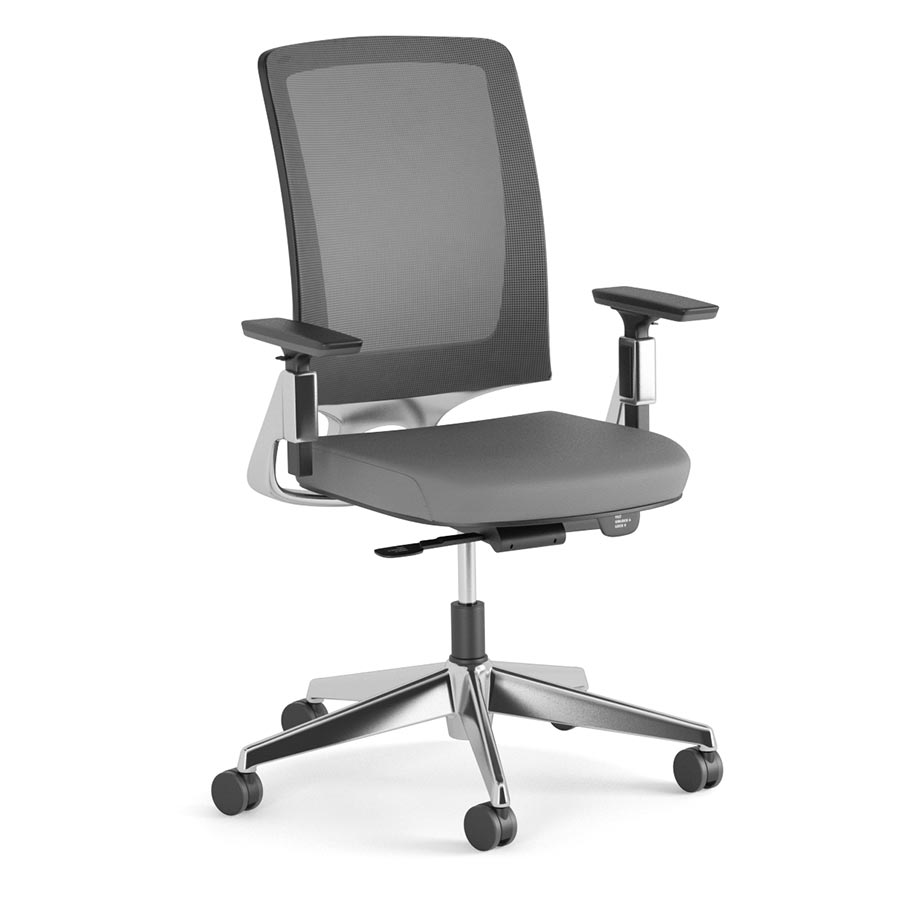 MM100G-Miro S - Grey Fabric Seat-Grey Mesh Back