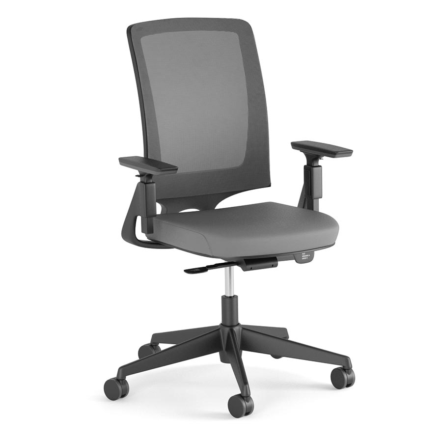 MM200G-Miro - Grey Fabric Seat-Grey Mesh Back