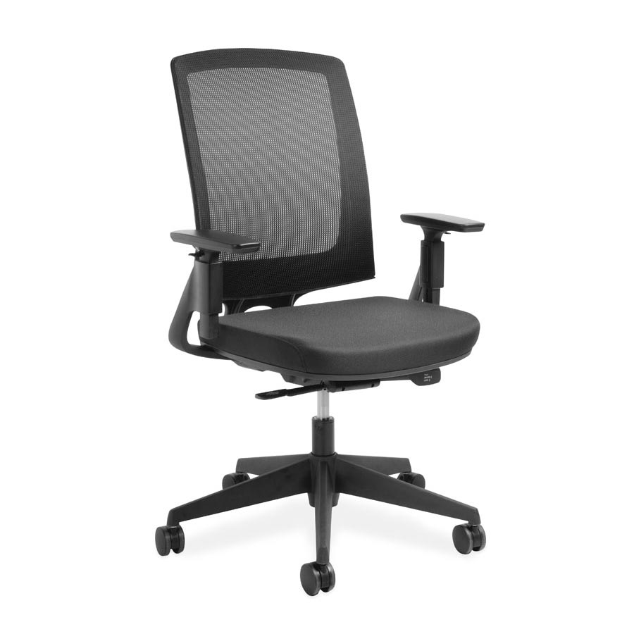 Miro Black Mesh back and Black Fabric Seat FV