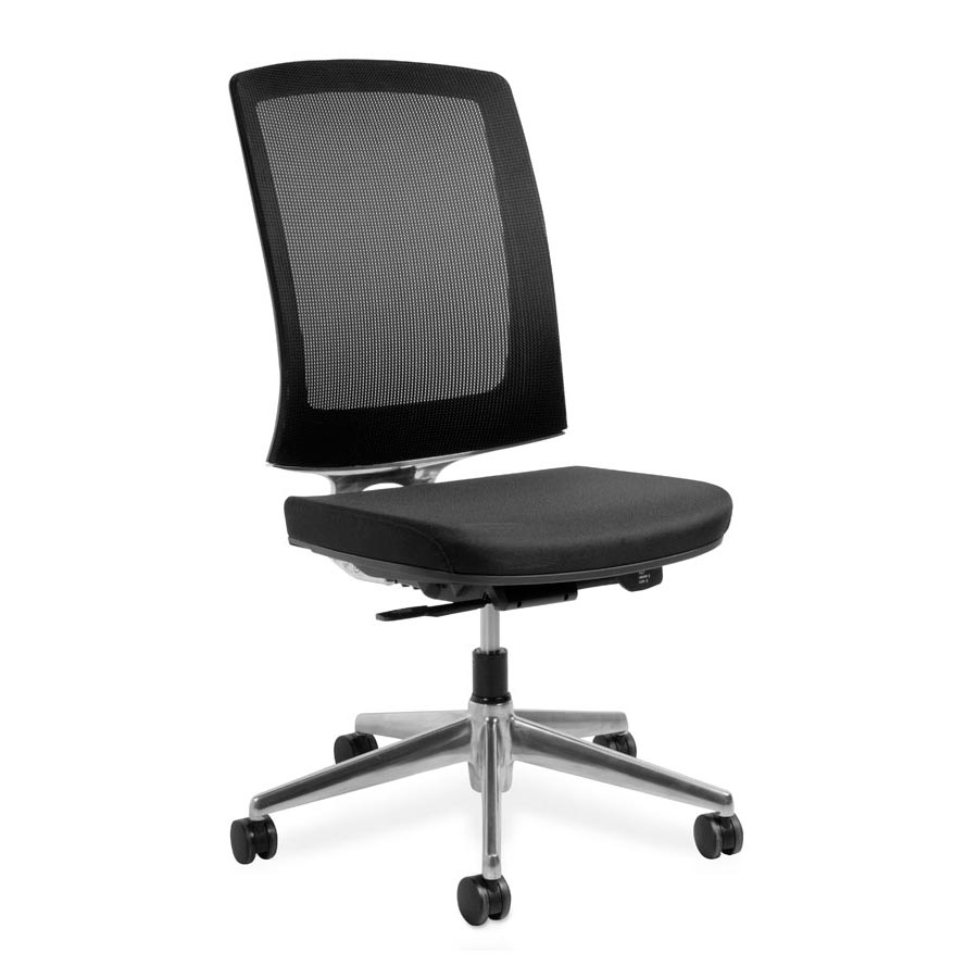 Miro S Black Mesh back and Black Fabric Seat no Arms FV