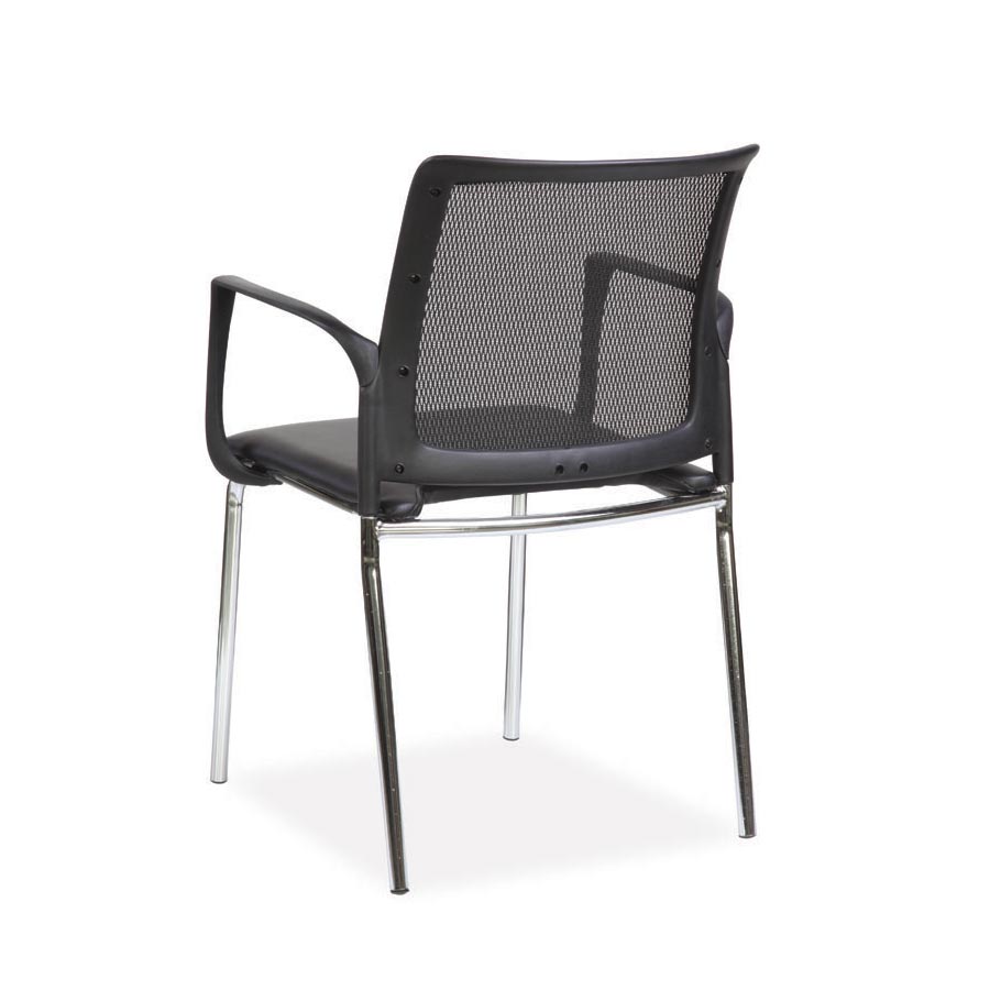Spider Arm Chair Fabric Seat and Mesh Back BV