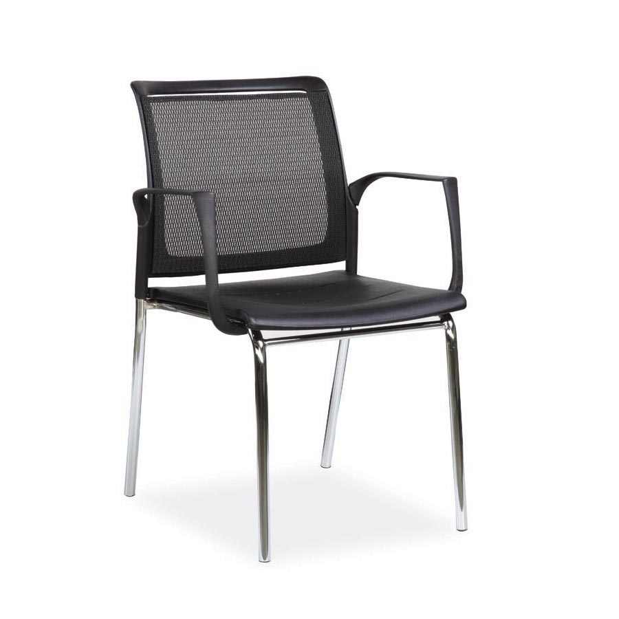 Spider Arm Chair Plastic Seat and Mesh Back FV